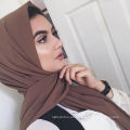 Llanura 78 colores dubai musulmán mujeres gasa burbuja bufanda chal hijab gasa bufanda